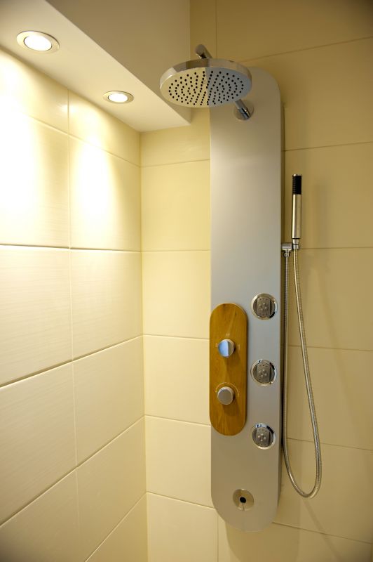 Minimalist Shower with Rain Shower Head